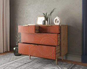 купить Комод с четыремя ящиками "Line" R22/red в Краснодаре