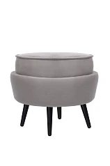 Пуф Pearl Adorn Grey на черных ножках в Краснодаре