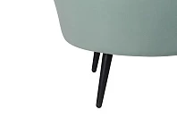Низкое кресло ракушка Pearl Green на черных ножках в Краснодаре