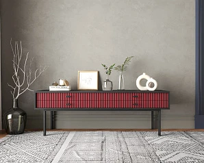 купить стильные Консоль с двумя ящиками "Emerson" арт EM23/red/L в интернет-магазине в Краснодаре