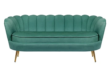 Диван ракушка для гостиниц Pearl Triple Green V2 в интерьере в Краснодаре