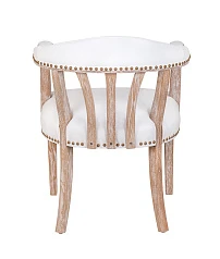 купить Мягкий стул с подлокотниками Tanner White Leather в Краснодаре