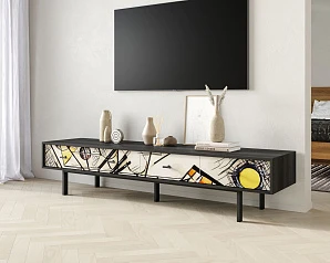 Комод с четырьмя ящиками под TV "Emerson" by Kandinsky арт EM06/Print_01 в интерьере в Краснодаре