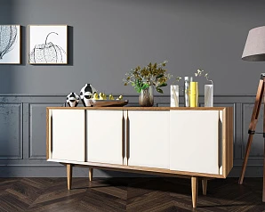 купить Комод "Bruni white" четыре дверки арт BR23WH в интернет-магазине в Краснодаре