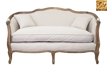 заказать Диван ампир Darcy 2 цвет желтый в Краснодаре