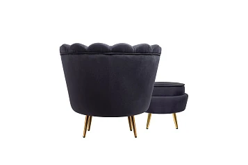 купить Кресло с пуфом ракушка Pearl Black в Краснодаре