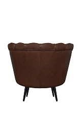 заказать Низкое кресло ракушка Pearl Brown V2 на черных ножках в Краснодаре