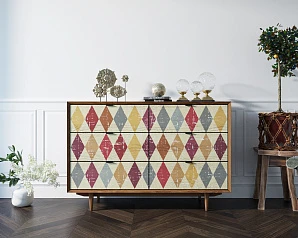 красивые Комод "Bruni print" с шестью ящиками арт BR05P на заказ в Краснодаре