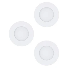 фото 98633 Комплект встраиваемых светильников FUEVA 1, 3X2,8W (LED), 3000K, 1050lm, IP20/44, ?85, литой металл, белый / пластик, белый в Краснодаре