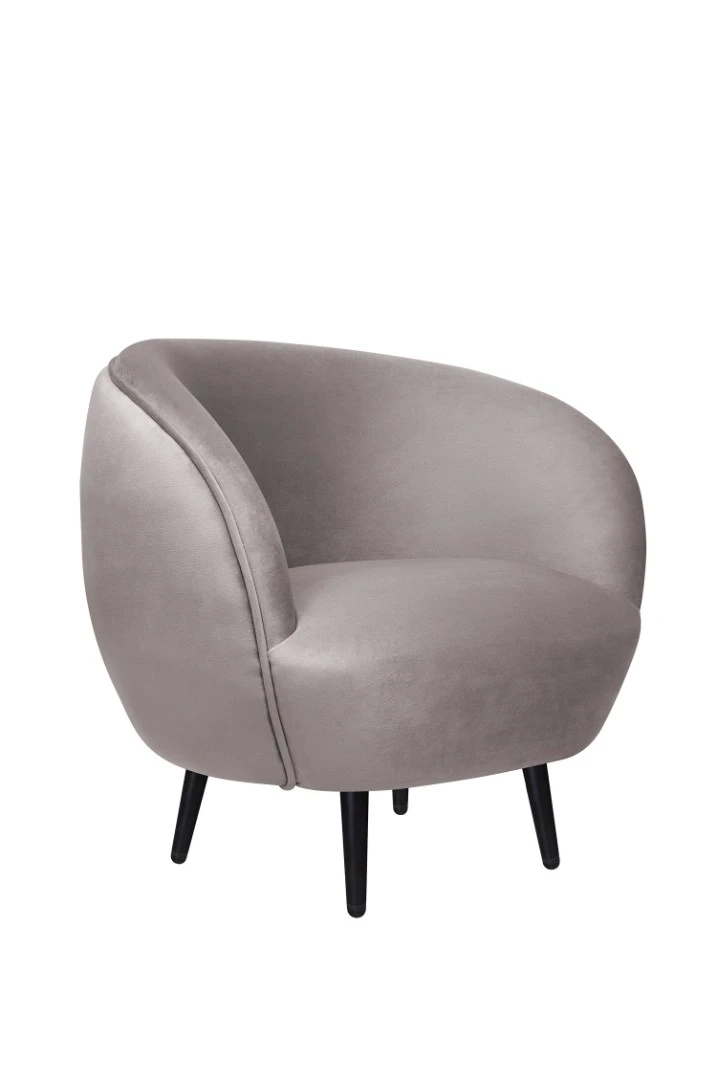 заказать Мягкое кресло Small Benee Grey на черных ножках в Краснодаре