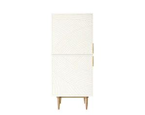 стильный Вертикальный комод с двумя дверками "Line" LN05/GR1/beige в Краснодаре