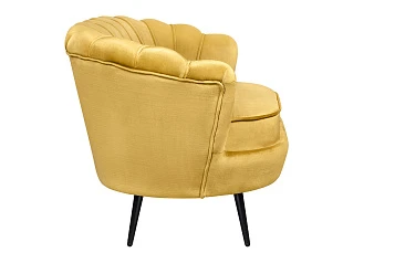 Дизайнерский диван Pearl Double Yellow на черных ножках в Краснодаре
