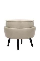 купить Пуф Pearl Adorn Taupe на черных ножках в Краснодаре
