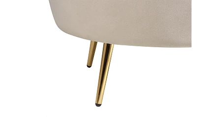 Кресло с пуфом ракушка Pearl Taupe в Краснодаре