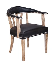 стильный Мягкий стул с подлокотниками Tanner Black Leather на заказ в Краснодаре