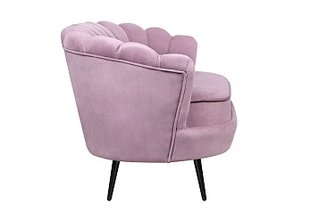 Дизайнерский двухместный диван Pearl Double Pink на черных ножках в интернет-магазине в Краснодаре