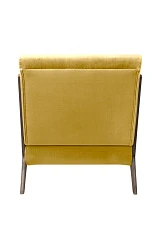 купить Низкое кресло c деревянными подлокотниками Mody Yellow в интернет-магазине в Краснодаре