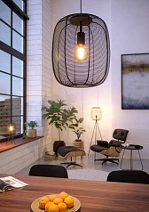 43965 Подвесной светильник (люстра) RINROE, 1X40W (E27), ?325, сталь, черный в Краснодаре