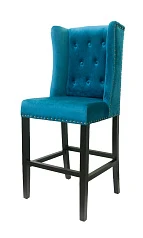 Дизайнерский полубарный стул Skipton Average Blue Velvet в Краснодаре