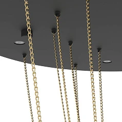 заказать 390354 Люстра диммируемая TREPUCO, 6X5,4W (LED), 3000K, 3060lm, ?580, сталь, черный/сталь, латунь в интернет-магазине в Краснодаре