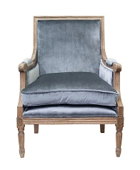 красивое Классическое кресло Coolman Grey Velvet на заказ в Краснодаре
