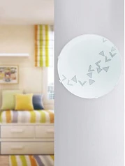 80263 Светильник настенно-потолочный MARS, 1х60W (E27), ?245, стекло/узор &quot уголки&quot в Краснодаре