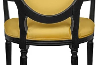 Мягкий стул с подлокотниками Delo Kora Arm Yellow в Краснодаре