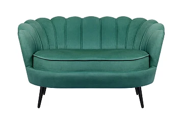 Дизайнерский диван Pearl Double Green V2 на черных ножках на заказ в Краснодаре