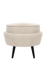 стильные Пуф Pearl Adorn Beige на черных ножках в Краснодаре