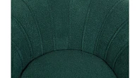 Низкое кресло ракушка Pearl зеленый Boucle на черных ножках в интернет-магазине в Краснодаре