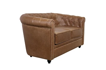 Кожаный диван лофт Karo Brown leather 2S в Краснодаре
