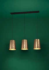 390293 Люстра CASTUERA, 3X25W (E27), L1310, B300, H1500, сталь, черный/бумага декорированная розовыми лепестками, золотой, розовый на заказ в Краснодаре