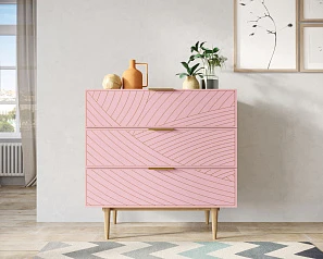 фото Комод с тремя ящиками "Line" LN12/GR1/pink в Краснодаре