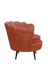 Низкое кресло ракушка Pearl Brown на черных ножках в интернет-магазине в Краснодаре