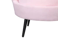 заказать Низкое кресло ракушка Pearl розовый V2 на черных ножках в Краснодаре