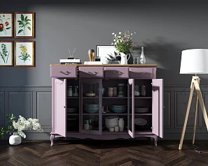 красивый Комод-витрина Leontina Lavanda арт ST9363L на заказ в Краснодаре