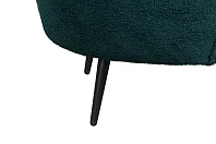 Низкое кресло ракушка Pearl зеленый Boucle на черных ножках в Краснодаре