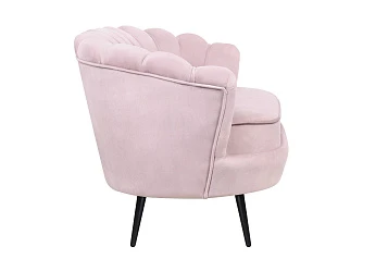 Диван ракушка Pearl Double Pink на черных ножках в интернет-магазине в Краснодаре