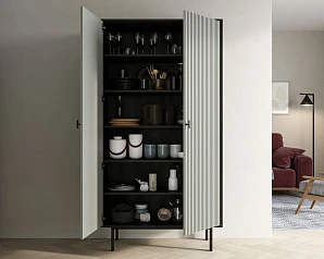 купить стильный Шкаф двухдверный "Emerson" арт EM091/gray/L в интернет-магазине в Краснодаре