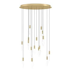 заказать 390361 Люстра диммируемая MIRADOR, 16X3,3W (LED), 3000K, 5440lm, ?780, сталь, латунь, золотой/пластик, прозрачный в Краснодаре