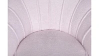 Низкое кресло ракушка Pearl Pink Boucle на черных ножках в интернет-магазине в Краснодаре