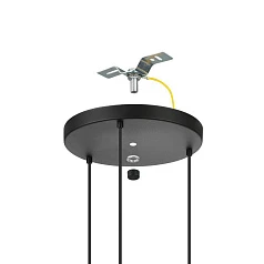 купить красивые 43864 Люстра AMSFIELD 1, 3X40W (E27), ?480, сталь, черный / дерево в интернет-магазине в Краснодаре