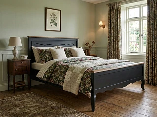 красивые Кровать "Леонтина (Leontina)" в черном цвете 180х200 см арт ST9341/18BLK на заказ в Краснодаре