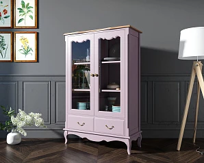 купить стильный Шкаф "Leontina Lavanda" для посуды низкий с ящиками арт ST9355/2L в Краснодаре