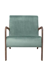 заказать Низкое кресло с деревянными подлокотниками Mody Green в Краснодаре