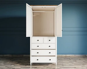 красивый Шкаф двухстворчатый "Odri" с 5 ящиками арт od2127KR5 в интернет-магазине в Краснодаре