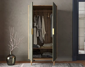 Шкаф малый двухстворчатый "Line" R24/browngrey в интернет-магазине в Краснодаре