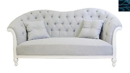 Французский диван Velina цвет синий в интерьере в Краснодаре