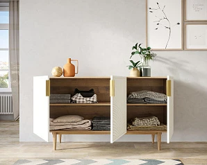 купить Комод с тремя дверками "Лайн (Line)" LN02/GR1/beige в Краснодаре