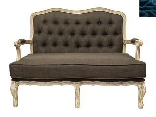 Прямой диван модерн Yareli Brown V2 синий в интерьере в Краснодаре